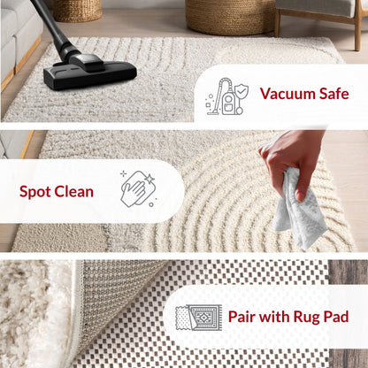 Tapis à poils longs abstrait Nuloom Gloria