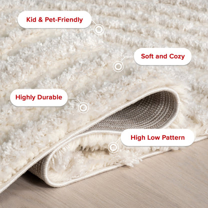 Tapis à poils longs abstrait Nuloom Gloria