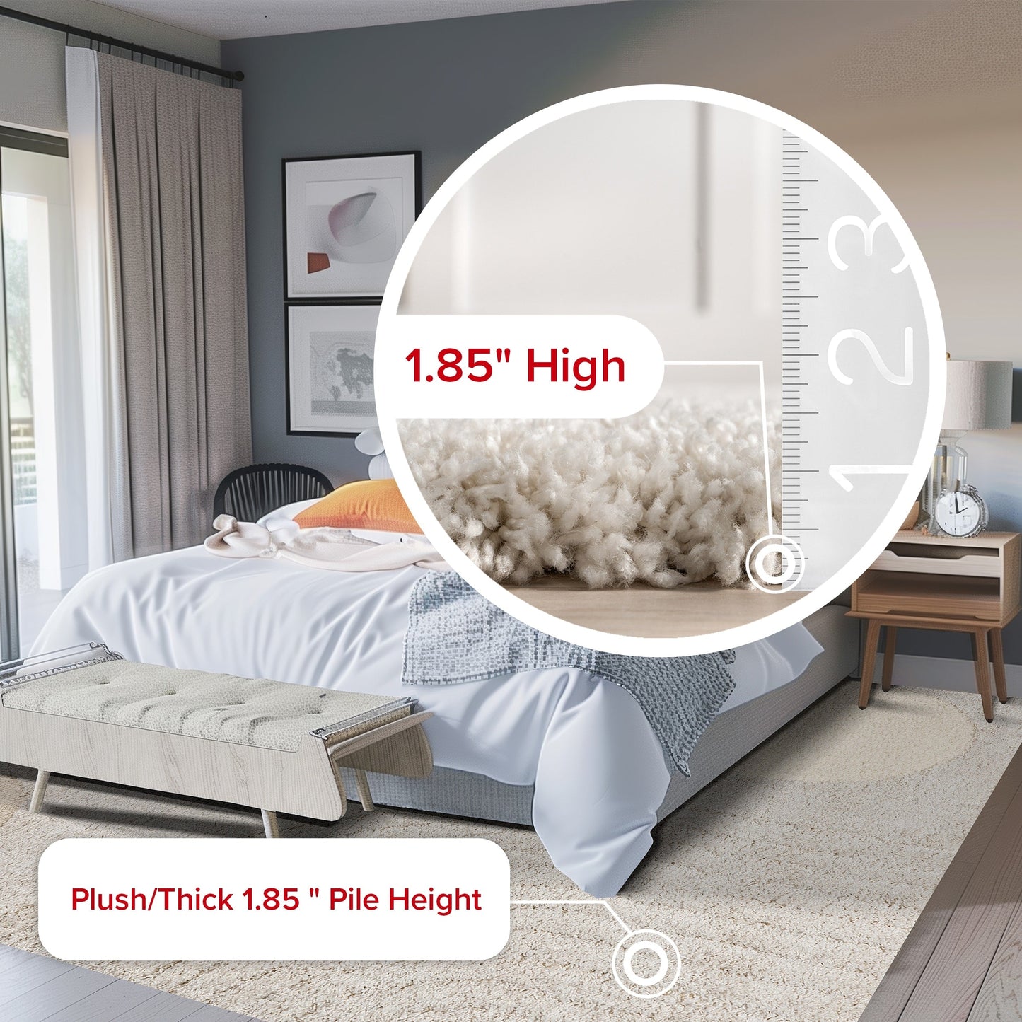 Tapis à poils longs abstrait Nuloom Gloria