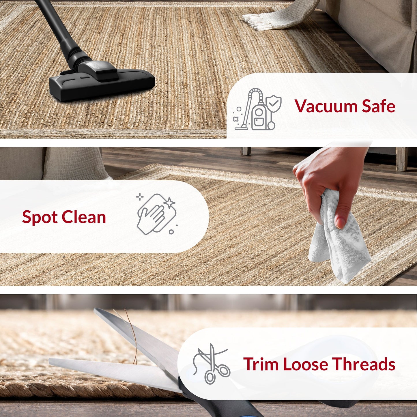 Tapis côtier en jute tressé Nuloom Rikki