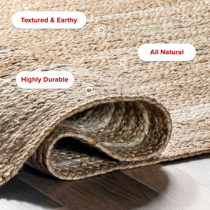 Tapis côtier en jute tressé Nuloom Rikki