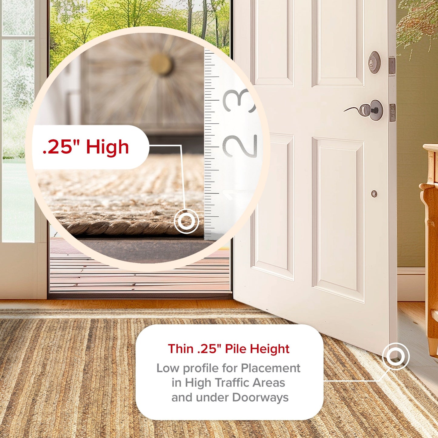 Tapis côtier en jute tressé Nuloom Rikki