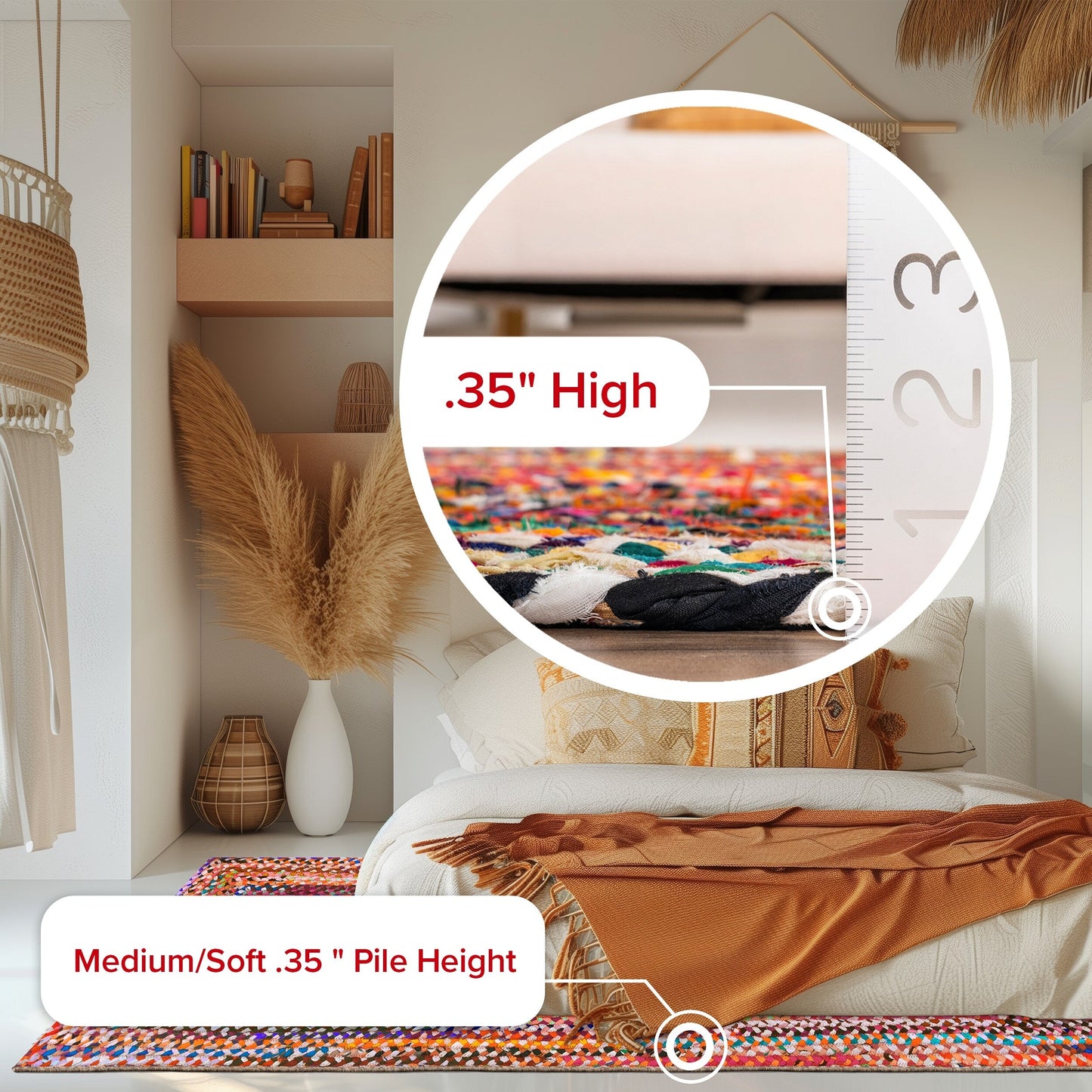 Tapis bohème tressé à la main Nuloom Tammara