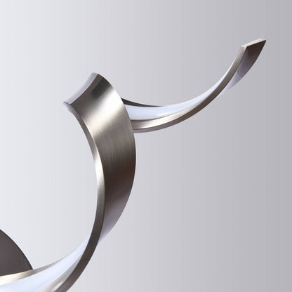 Applique murale à LED pour salle de bain au design moderne en spirale, à intensité variable