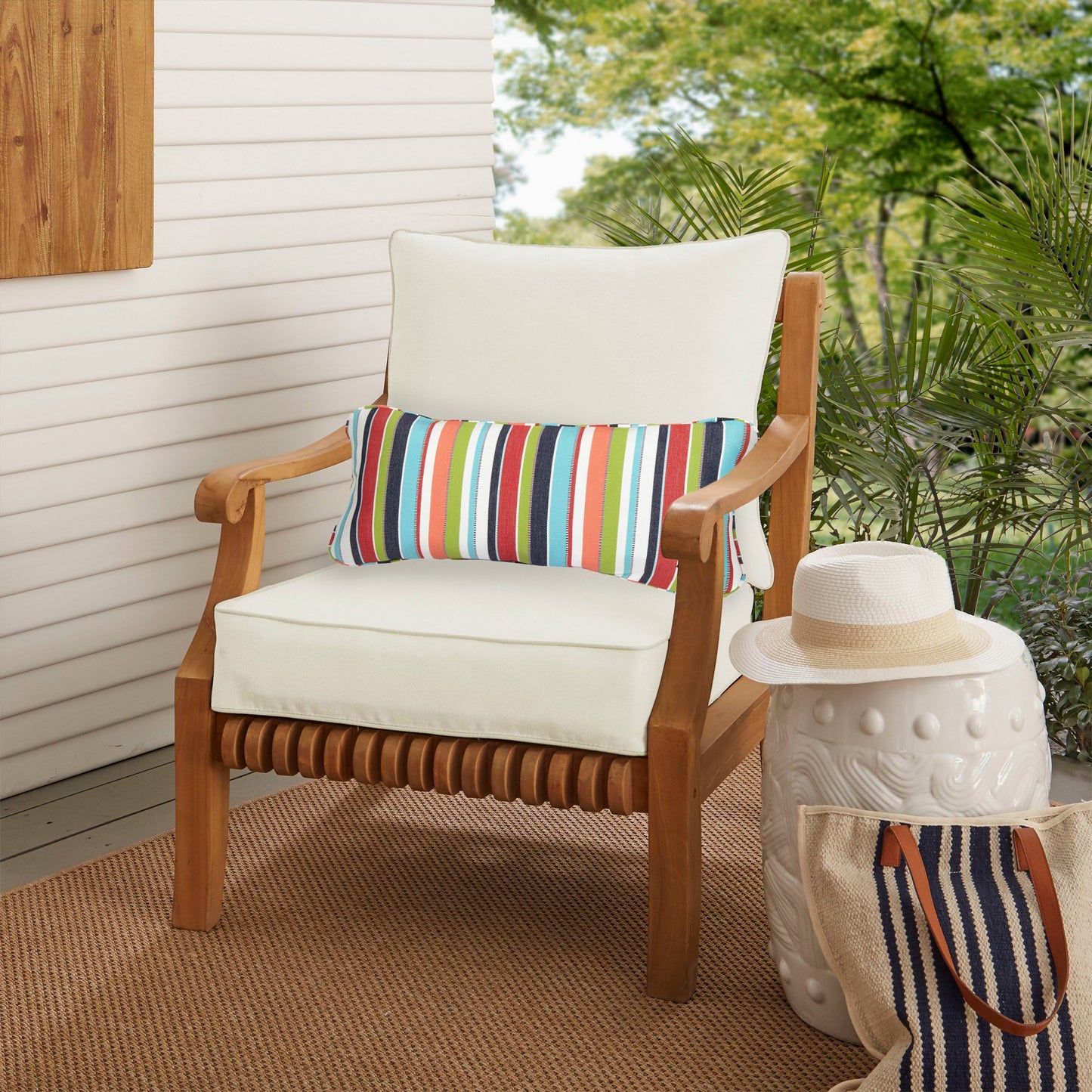 Ensemble coussin et coussin de chaise Oakley Sunbrella Solid pour intérieur/extérieur