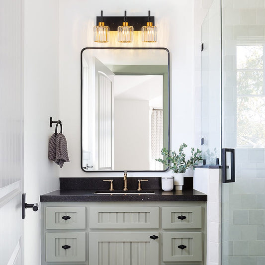 Appliques murales modernes à intensité variable pour salle de bain avec abat-jour en cristal