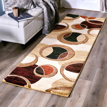 Tapis à motifs géométriques abstraits de la collection Orelsi