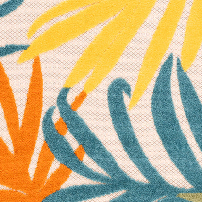 Tapis d'intérieur/extérieur à motif floral côtier Origin.