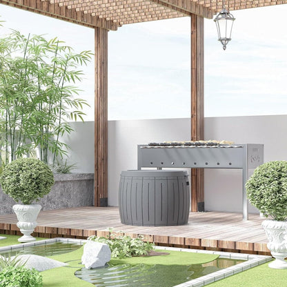 Coffre de rangement extérieur en résine verrouillable pour terrasse