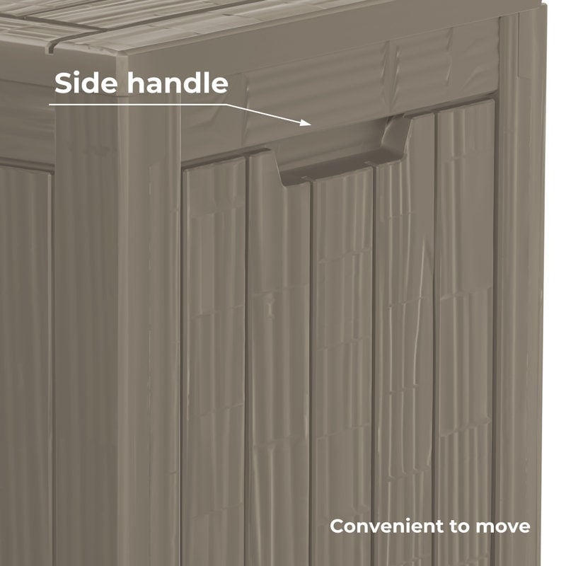 Coffre de rangement extérieur en résine verrouillable pour terrasse