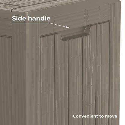 Coffre de rangement extérieur en résine verrouillable pour terrasse