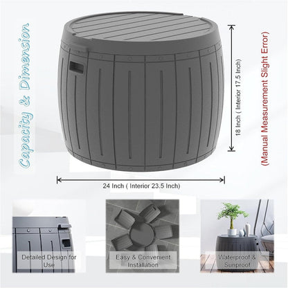 Coffre de rangement extérieur en résine verrouillable pour terrasse