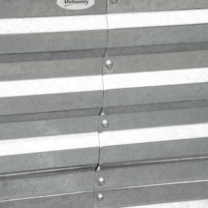 Jardinière surélevée Outsunny, 71 x 36 x 23 cm, jardinières en acier galvanisé pour plantes d'extérieur avec tiges renforcées