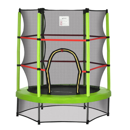 Trampoline Outsunny pour enfants de 1,5 m de diamètre avec filet pour l'intérieur et l'extérieur, de 3 à 6 ans