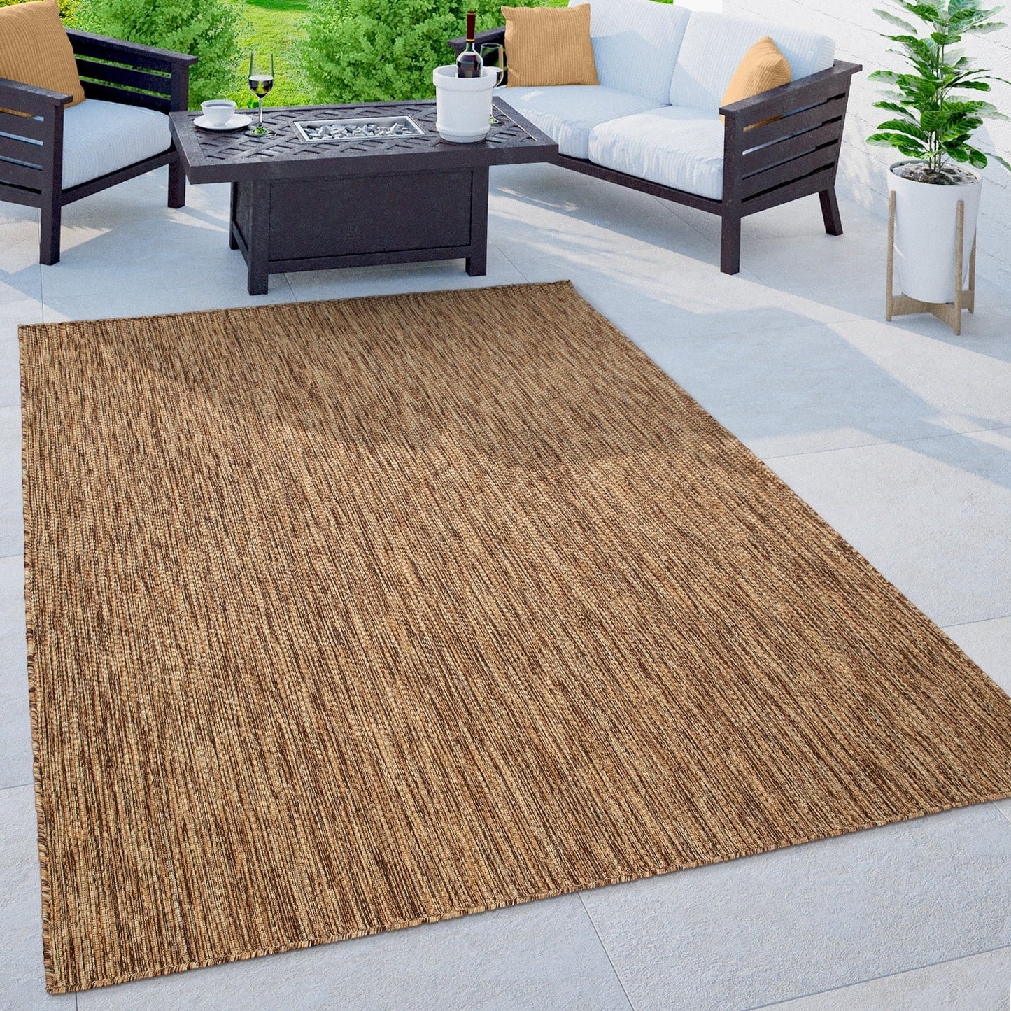 Tapis d'extérieur imperméable à motifs variés pour terrasse