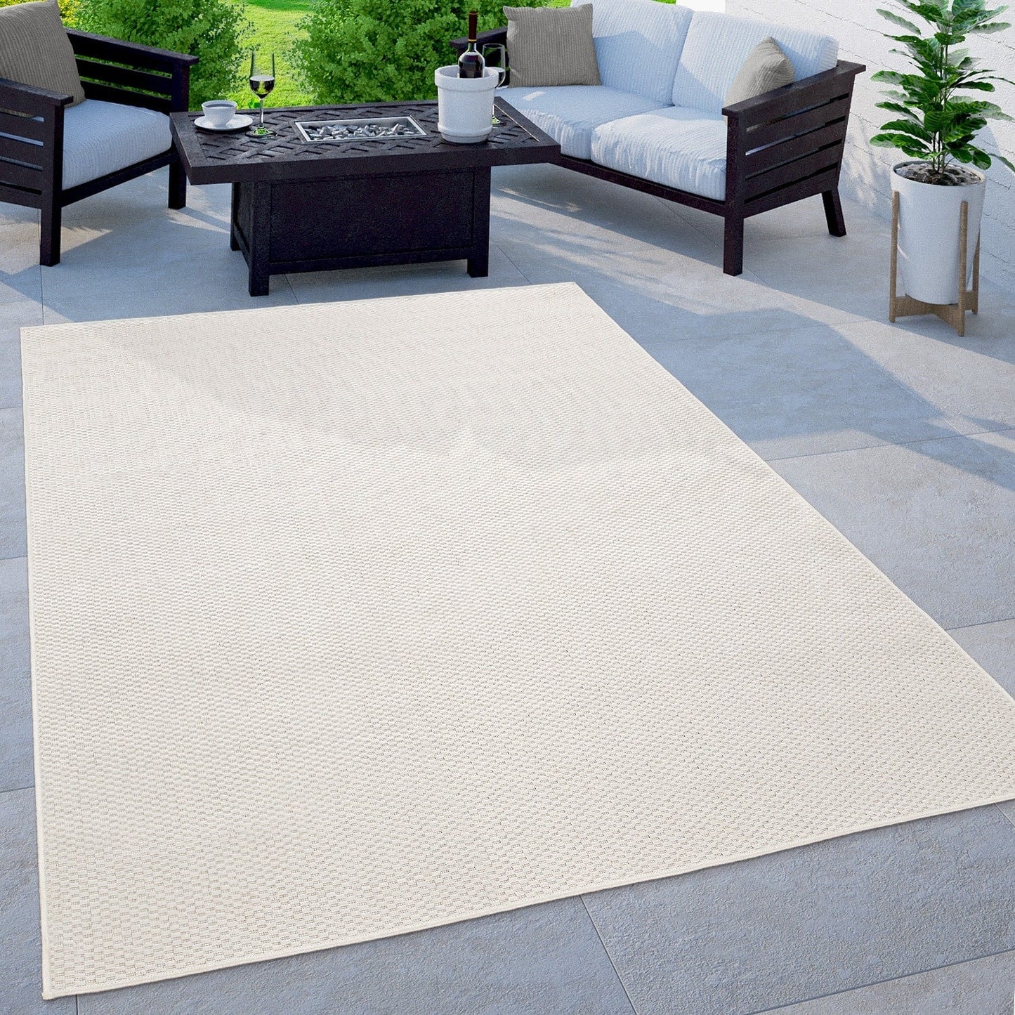 Tapis d'extérieur imperméable à motifs variés pour terrasse