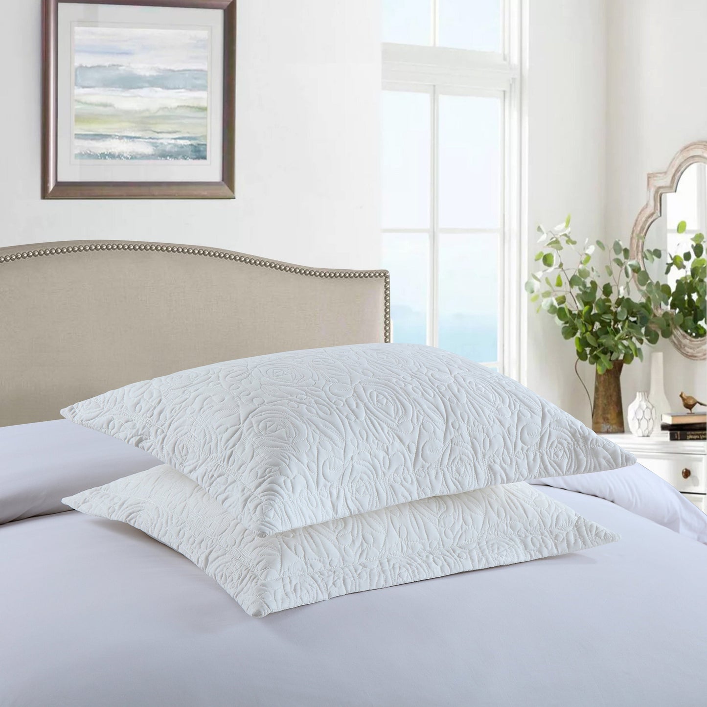 Housse de coussin brodée Porch &amp; Den Manor (lot de 2)