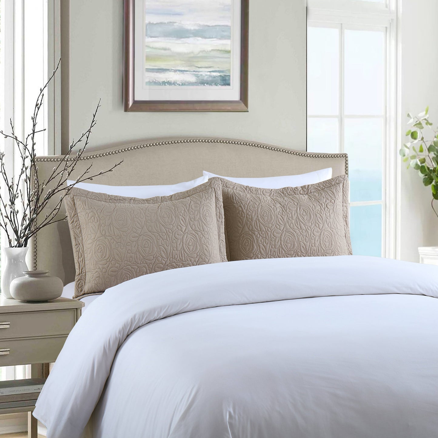 Housse de coussin brodée Porch &amp; Den Manor (lot de 2)