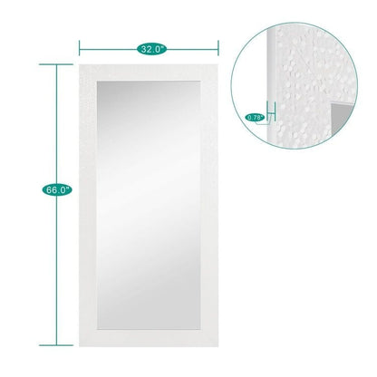 Miroir vertical pleine longueur à motif mosaïque de qualité supérieure - Miroir d'habillage complet sur pied, incliné ou autoportant