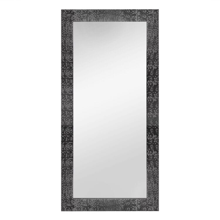 Miroir vertical pleine longueur à motif mosaïque de qualité supérieure - Miroir d'habillage complet sur pied, incliné ou autoportant