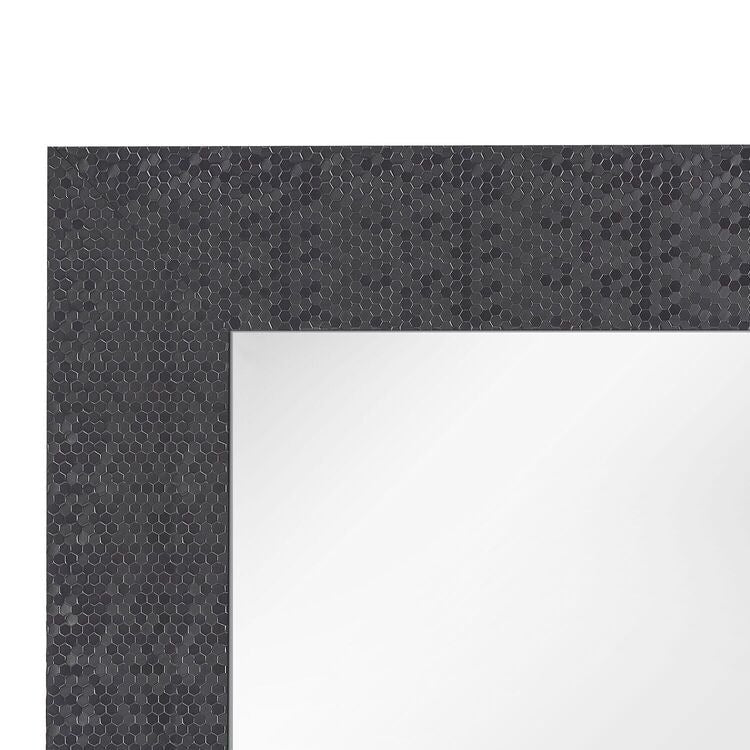 Miroir vertical pleine longueur à motif mosaïque de qualité supérieure - Miroir d'habillage complet sur pied, incliné ou autoportant
