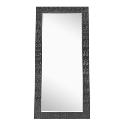 Miroir vertical pleine longueur à motif mosaïque de qualité supérieure - Miroir d'habillage complet sur pied, incliné ou autoportant