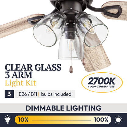 Ventilateur de plafond intérieur Prominence Home Renton style ferme traditionnelle