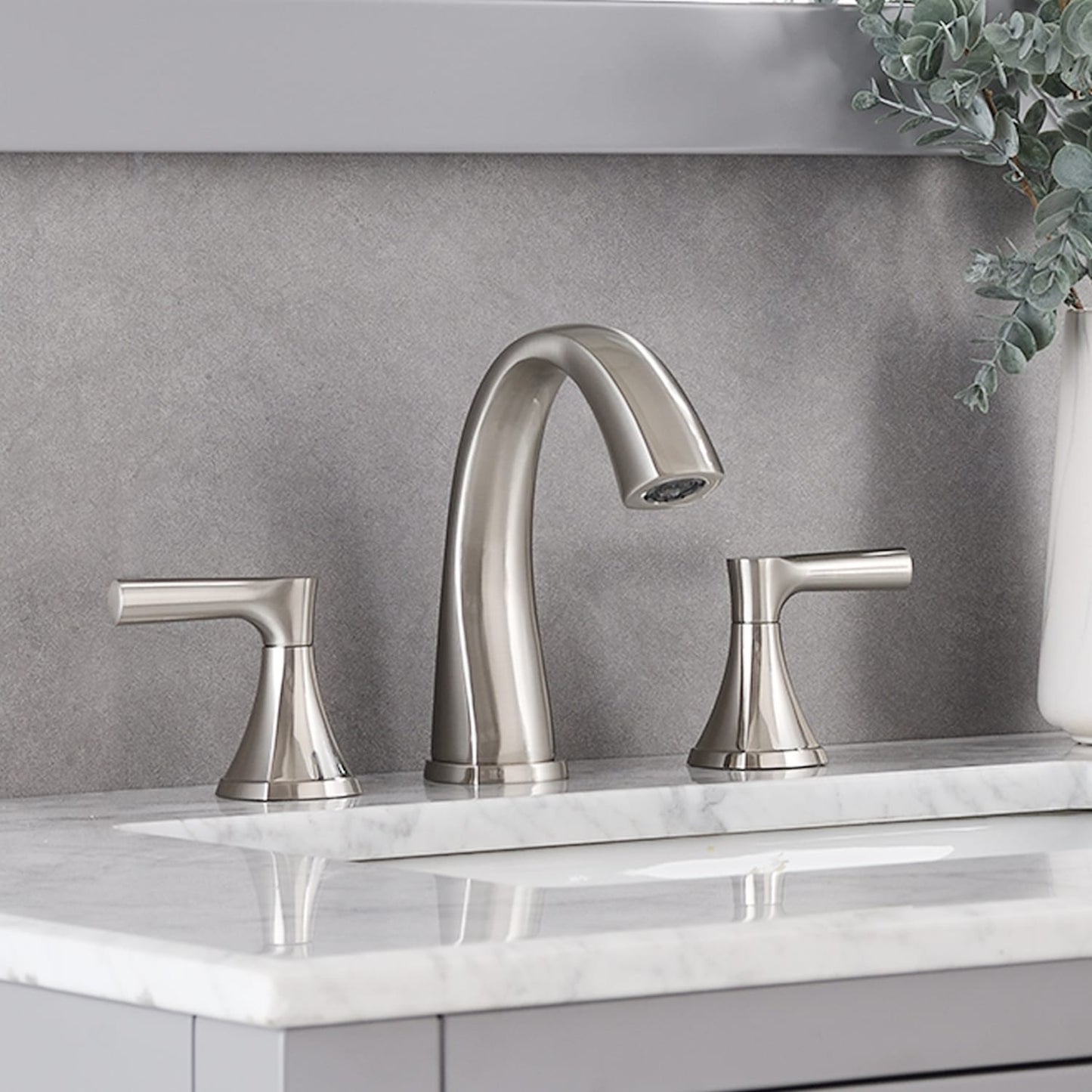 Robinet de lavabo de salle de bain à large diffusion Proox 8 SpotShield avec ensemble de vidange