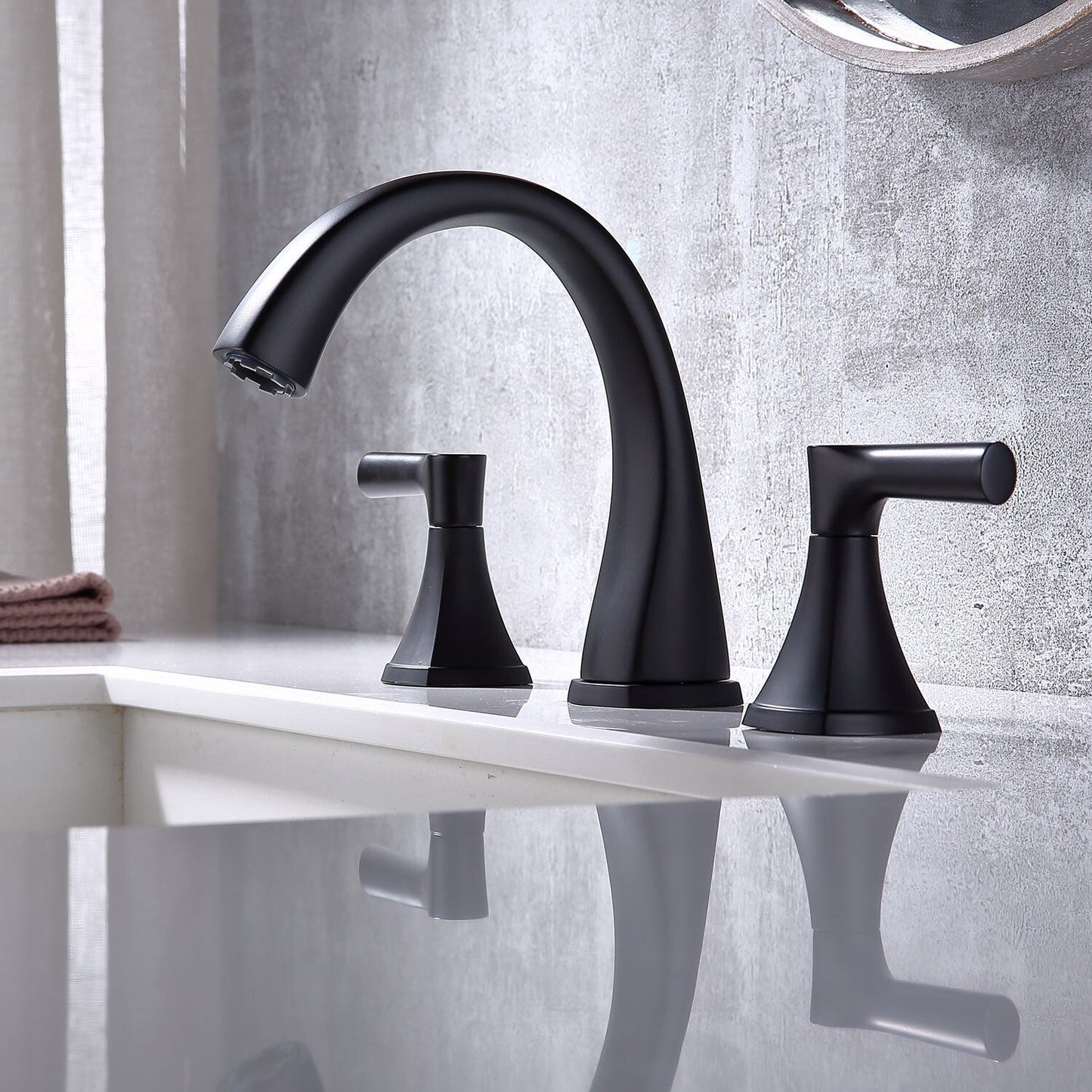 Robinet de lavabo de salle de bain à large diffusion Proox 8 SpotShield avec ensemble de vidange