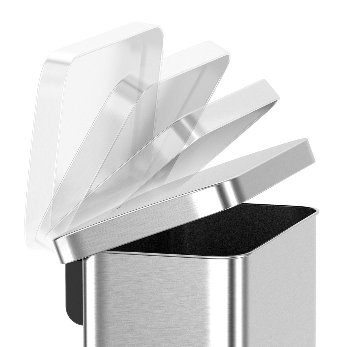 Bidon rectangulaire à pédale Qualiazero 75 L / 20 gallons