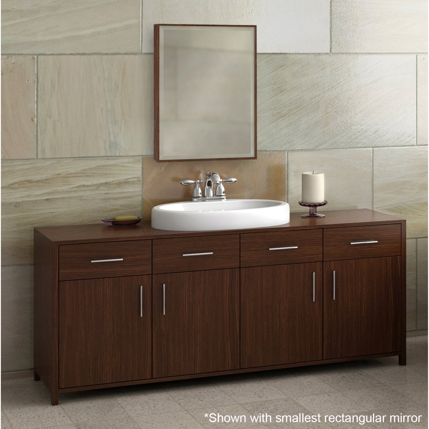 Miroir mural décoratif encadré Rhodes