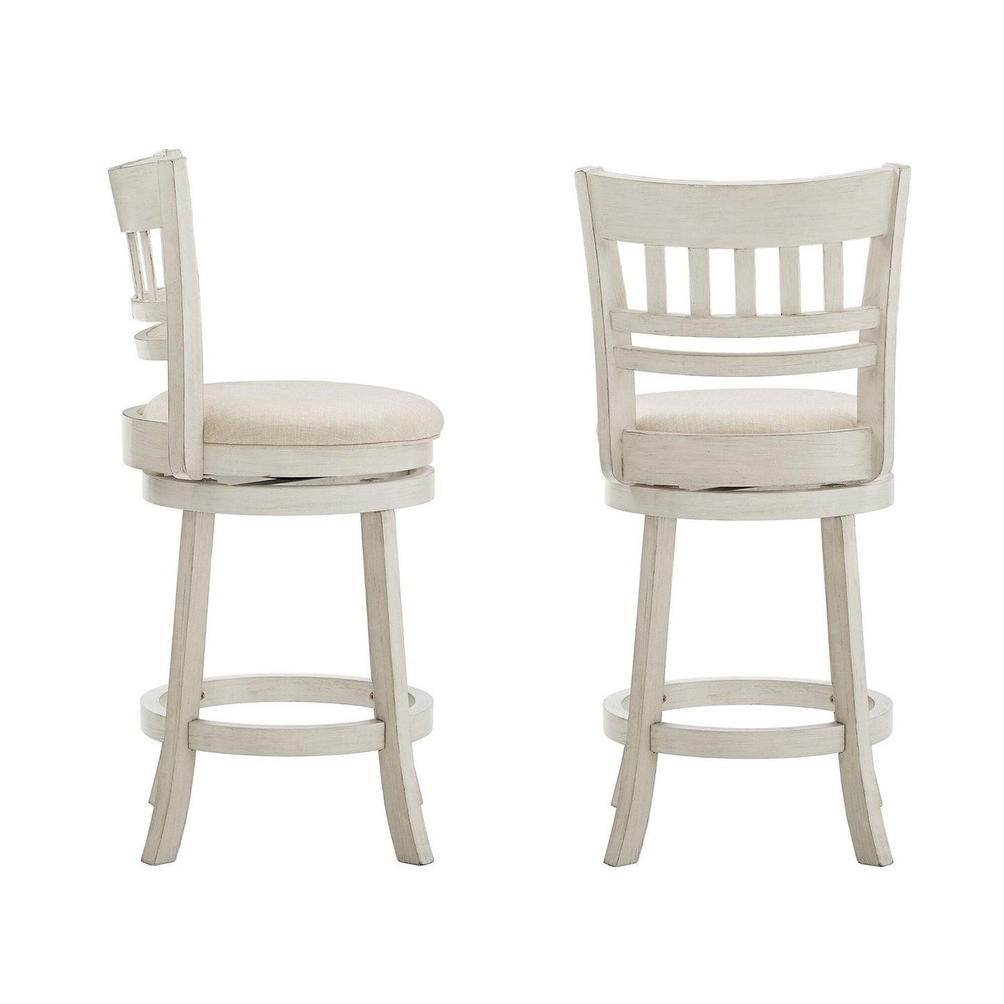 Tabouret de bar pivotant 24h à dossier en treillis Rovinj