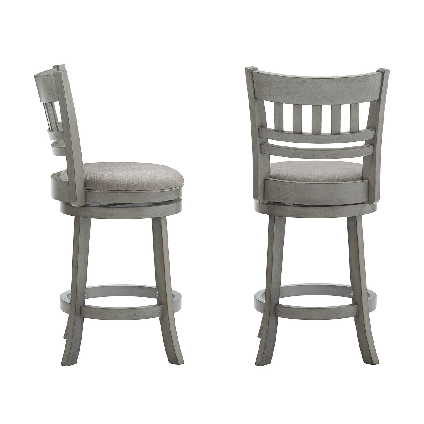 Tabouret de bar pivotant 24h à dossier en treillis Rovinj