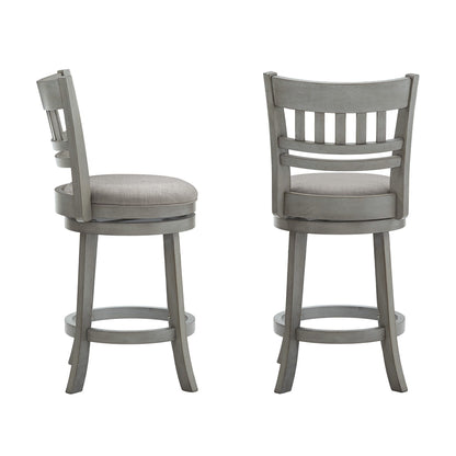 Tabouret de bar pivotant 24h à dossier en treillis Rovinj