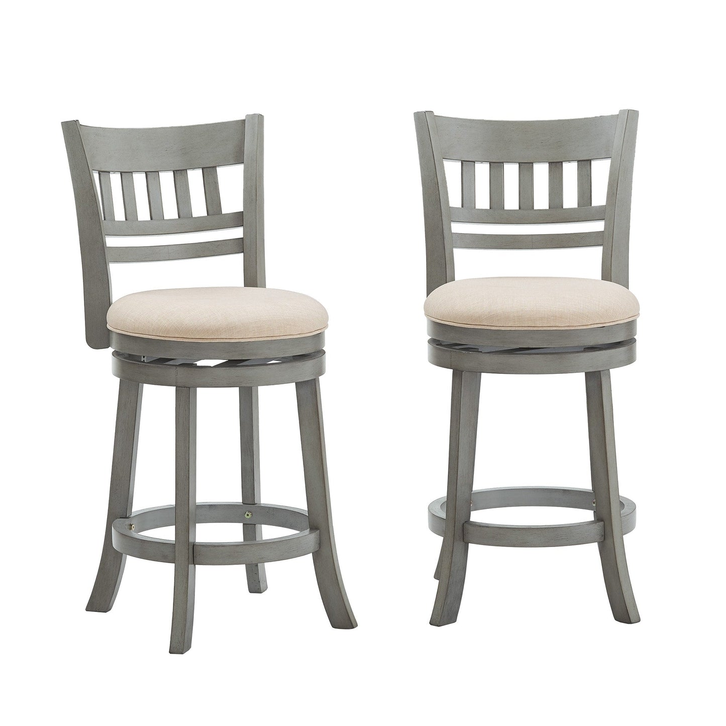 Tabouret de bar pivotant 24h à dossier en treillis Rovinj