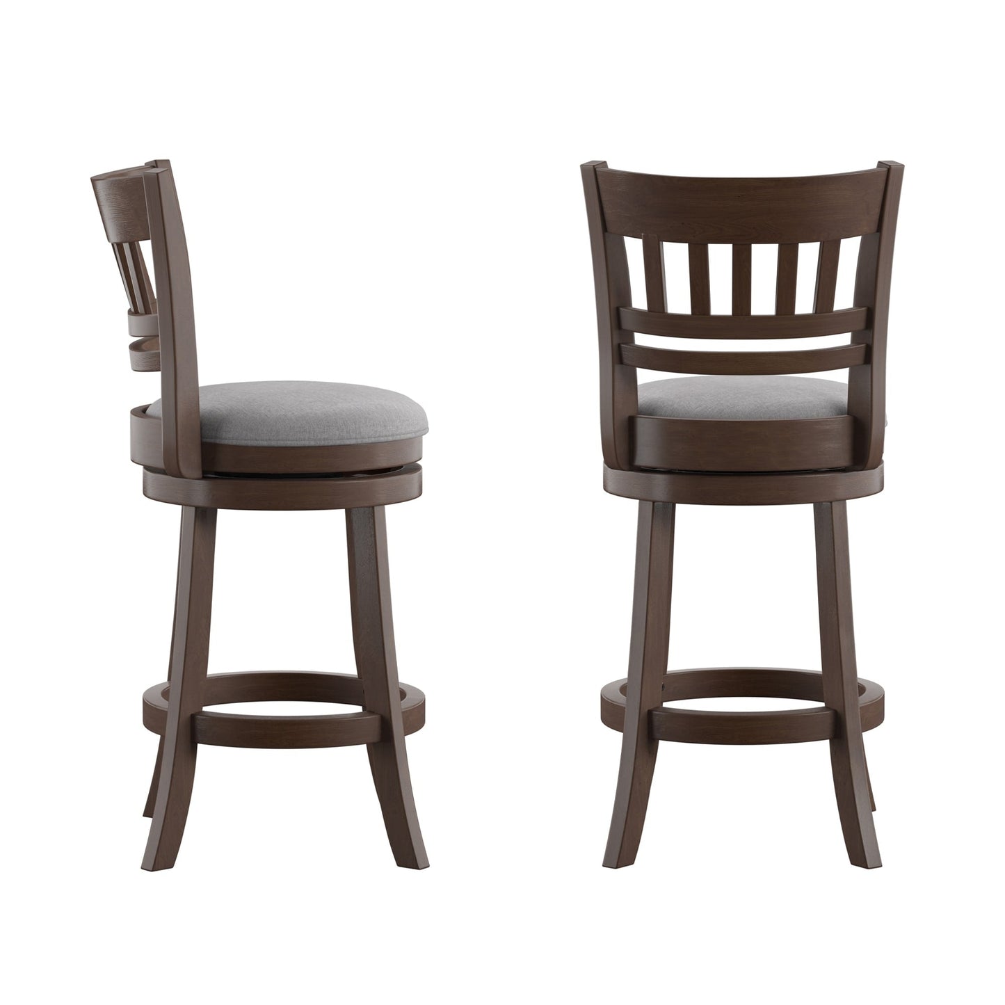 Tabouret de bar pivotant 24h à dossier en treillis Rovinj