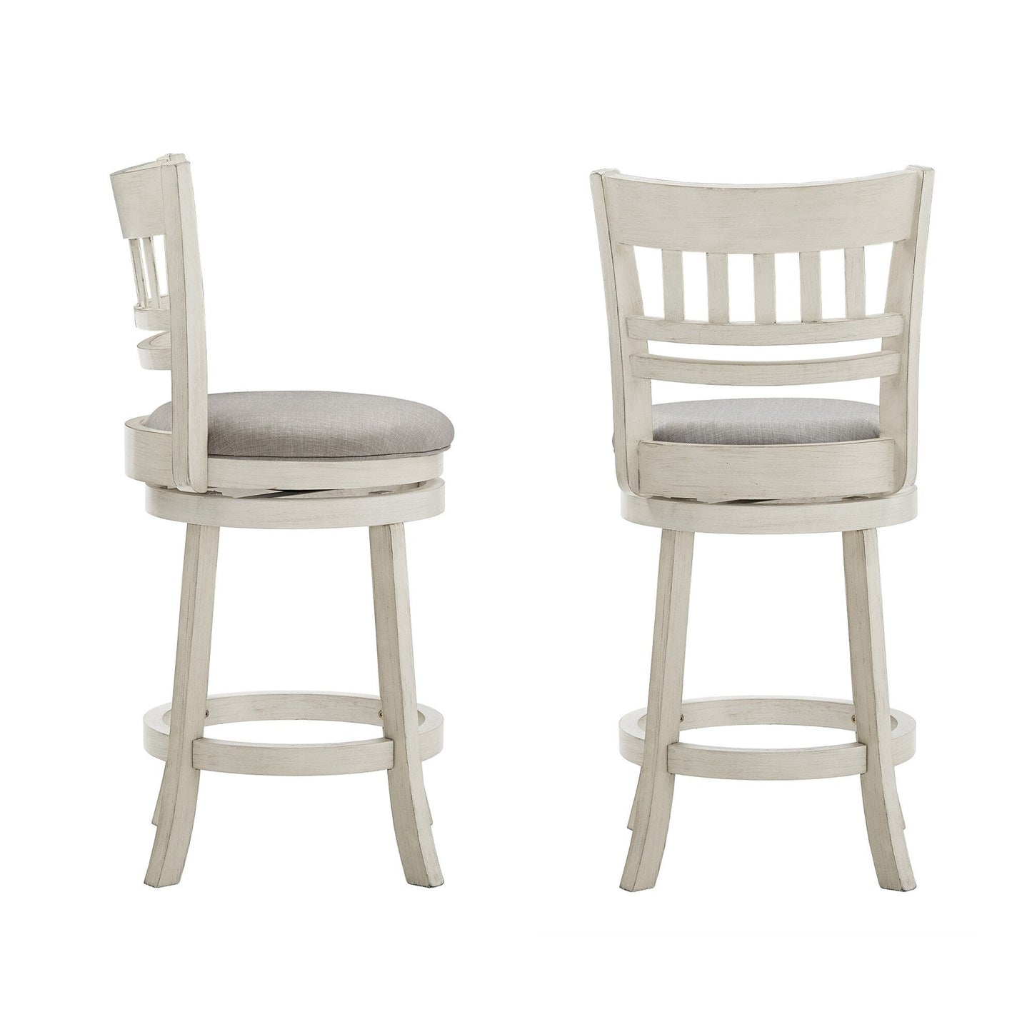 Tabouret de bar pivotant 24h à dossier en treillis Rovinj