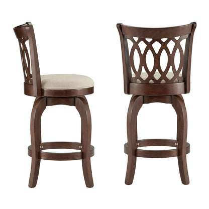 Tabouret de bar pivotant à dossier à volutes Rovinj