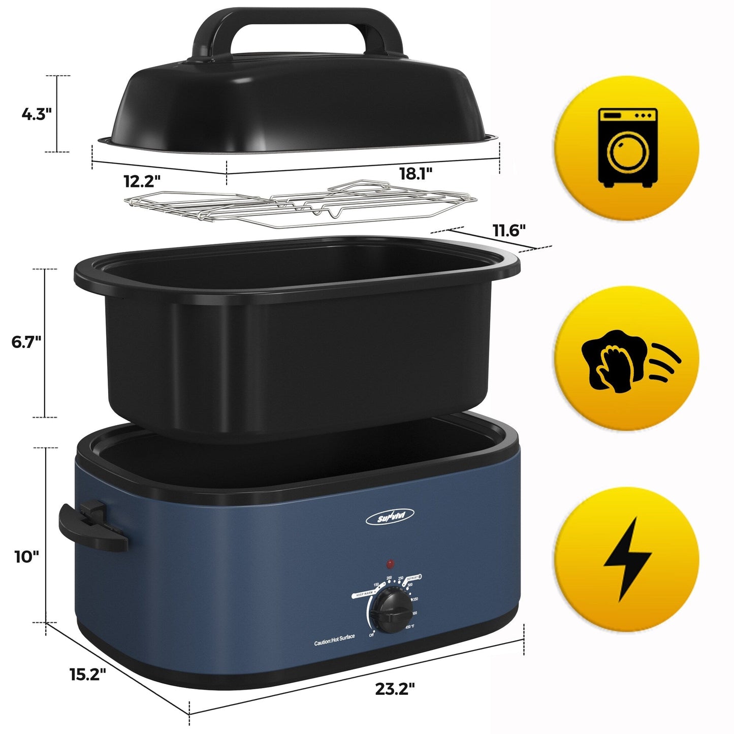 Four à rôtir Royalcraft avec plateau amovible