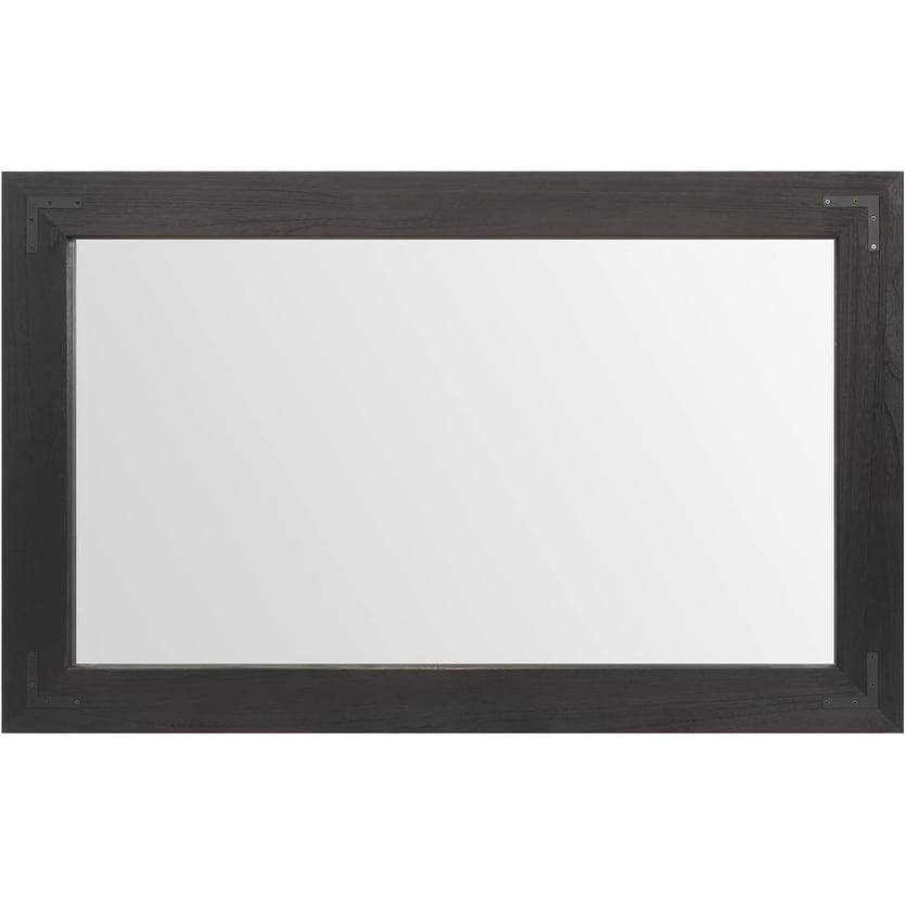 Miroir mural rustique encadré en bois, miroir de salle de bain en bois naturel