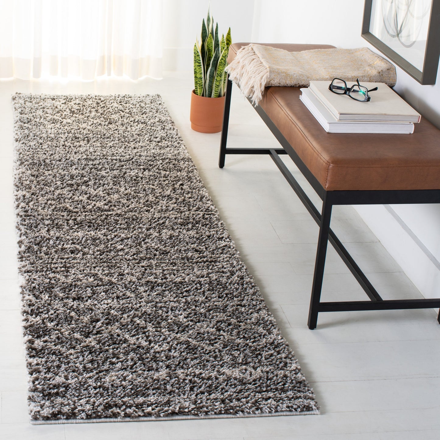 Tapis SAFAVIEH Arizona Shag Ghinwa de 1,2 pouce d'épaisseur