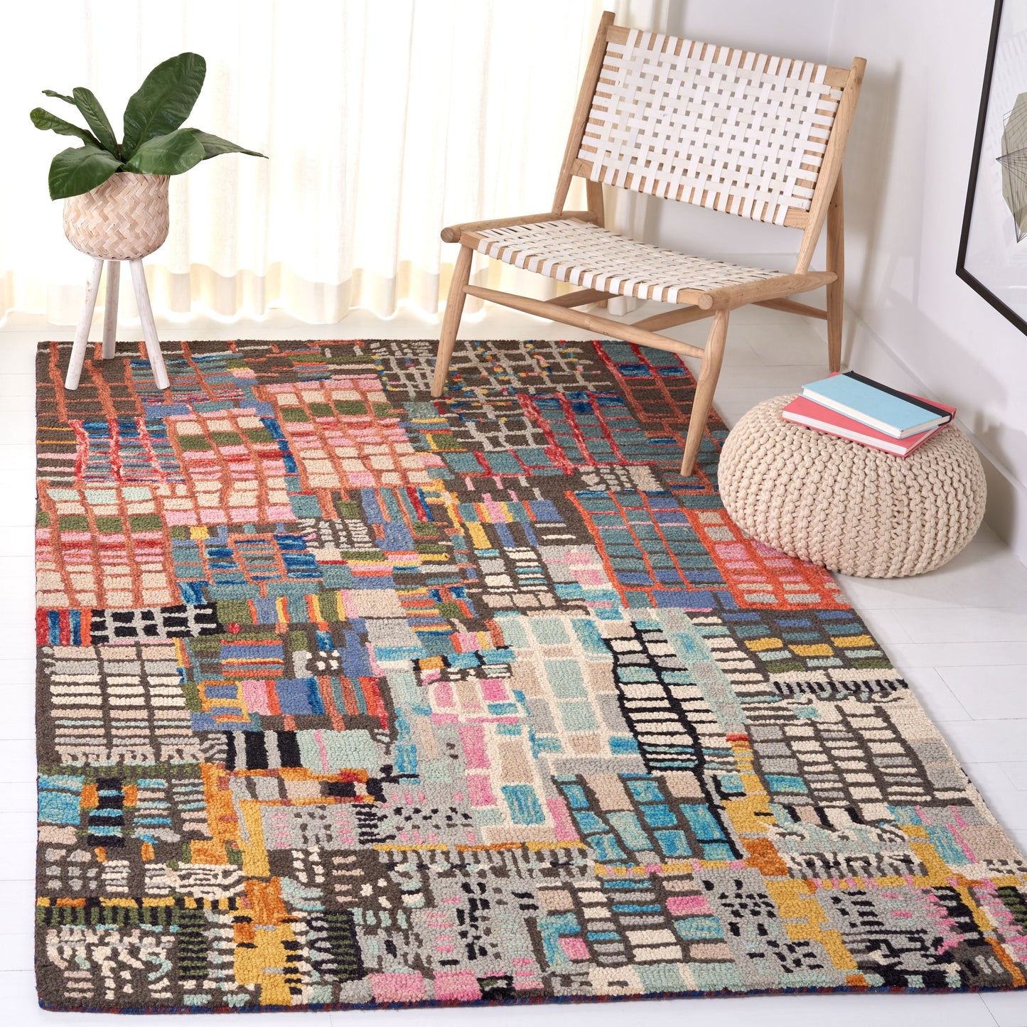 Tapis en laine abstrait bohème SAFAVIEH Aspen Anemone