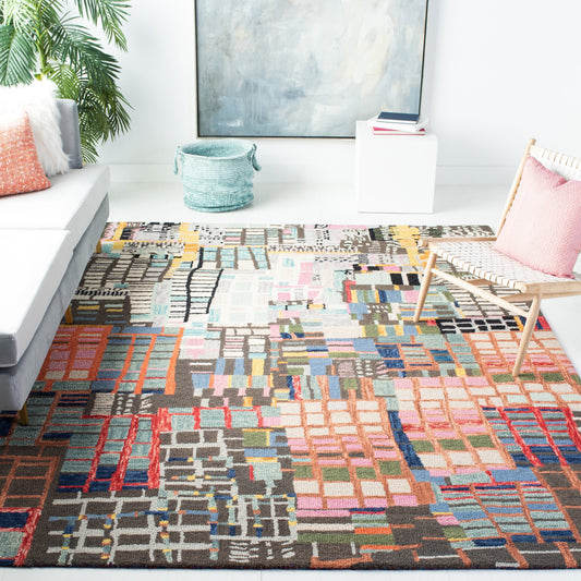 Tapis en laine abstrait bohème SAFAVIEH Aspen Anemone