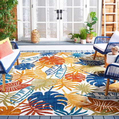 Tapis de patio imperméable à motif floral pour intérieur/extérieur SAFAVIEH Cabana Arik