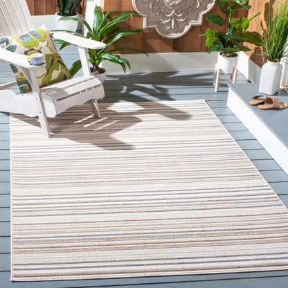 Tapis de patio imperméable à rayures pour intérieur/extérieur SAFAVIEH Cabana Gafia
