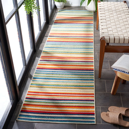 Tapis de patio imperméable à rayures pour intérieur/extérieur SAFAVIEH Cabana Gafia