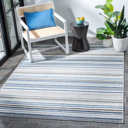 Tapis de patio imperméable à rayures pour intérieur/extérieur SAFAVIEH Cabana Gafia