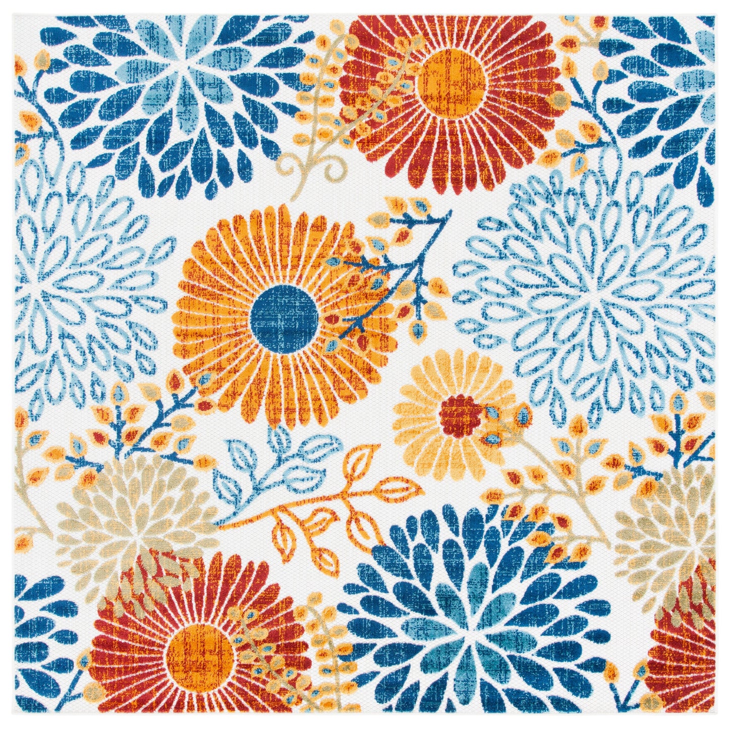 SAFAVIEH Tapis floral de patio imperméable intérieur/extérieur Cabana Hillechien