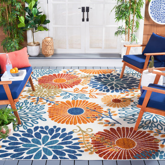 SAFAVIEH Tapis floral de patio imperméable intérieur/extérieur Cabana Hillechien