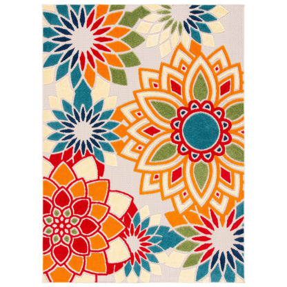Tapis de patio imperméable à motif floral pour intérieur/extérieur SAFAVIEH Cabana Ingke
